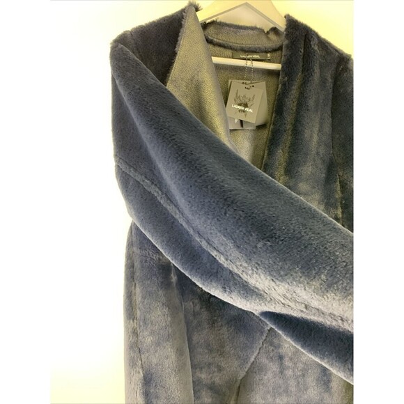 New Tags Lauren Vidal Nuit Faux Fur Jacket Luna Faux Leather Lined Womens Small - Picture 3 of 15